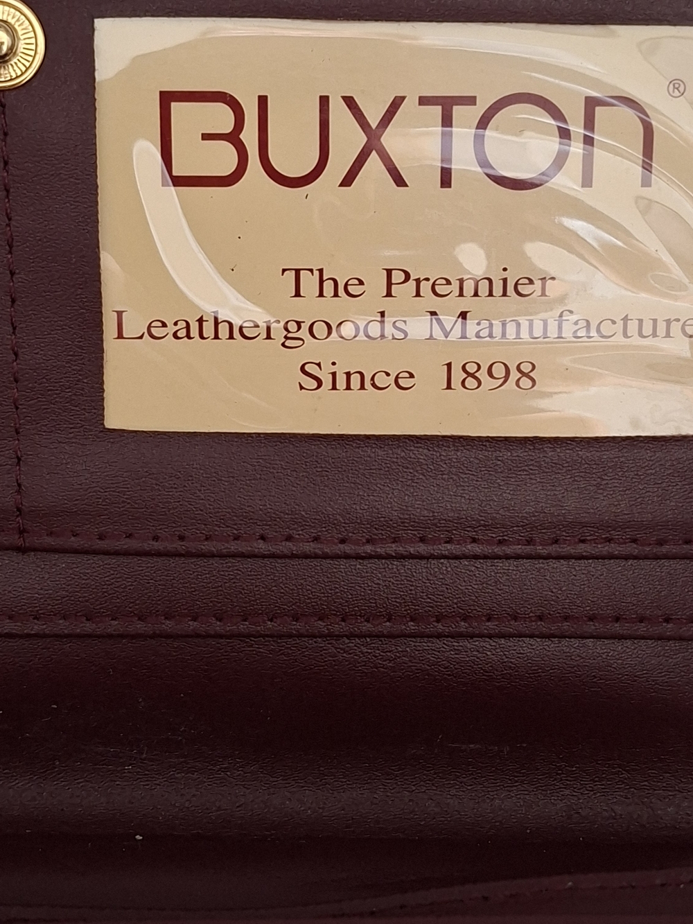Buxton Leather Wallet/crossbody Deep Maroon